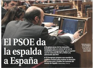 psoe da la espalda